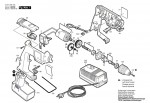 Bosch 0 601 938 7A1 Gbm 7,2 Ves-2 Cordless Drill 7.2 V / Eu Spare Parts